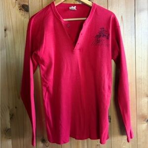 Vintage 70s Men's Mendocino Long Sleeve Henley 50/50